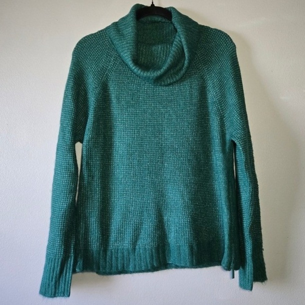 Lou & Grey Teal Cowl Neck Knit Sweater | Size Small